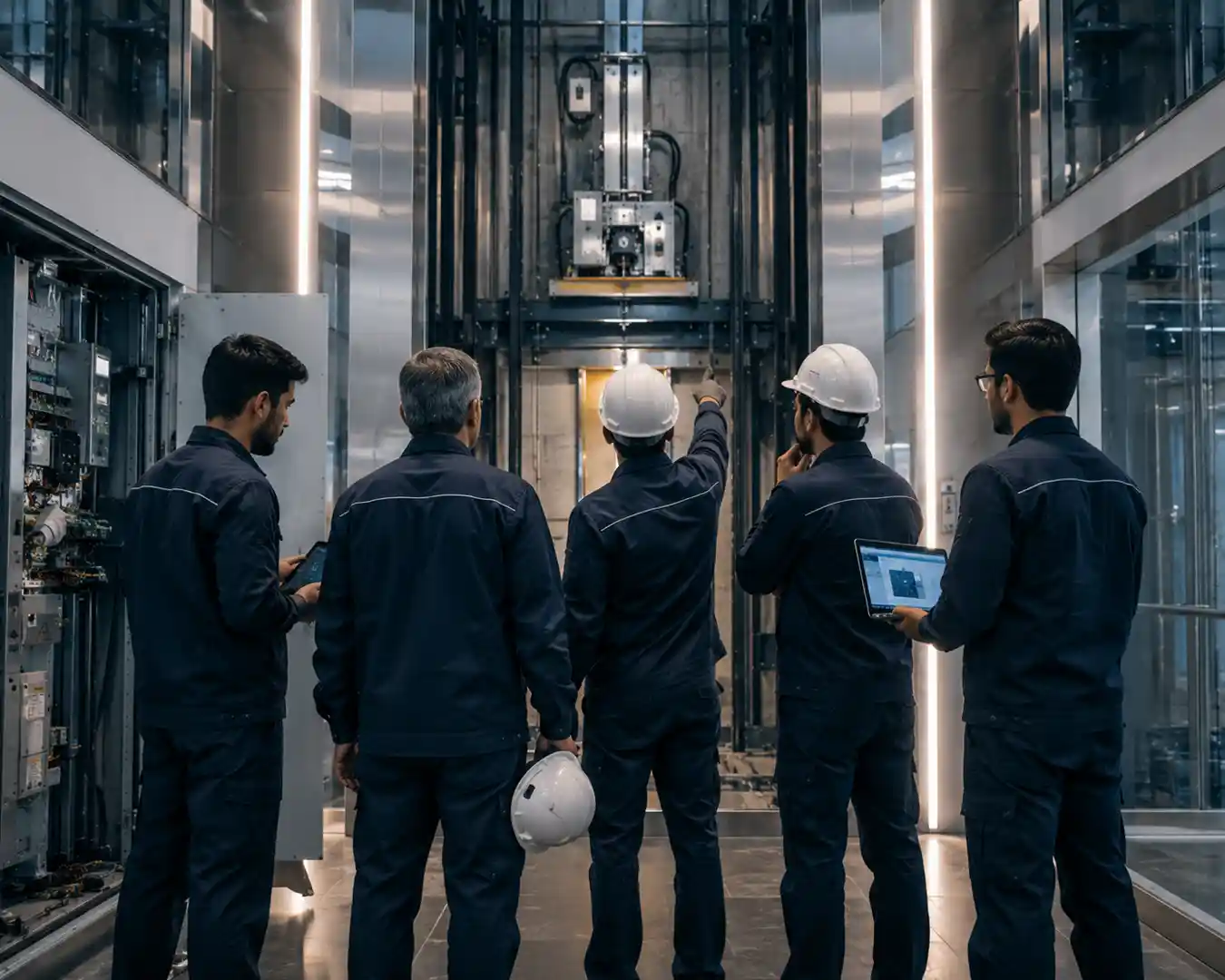 S&G Elevator Service certified engineer at work